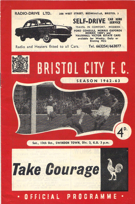 <b>Saturday, October 13, 1962</b><br />vs. Bristol City (Away)